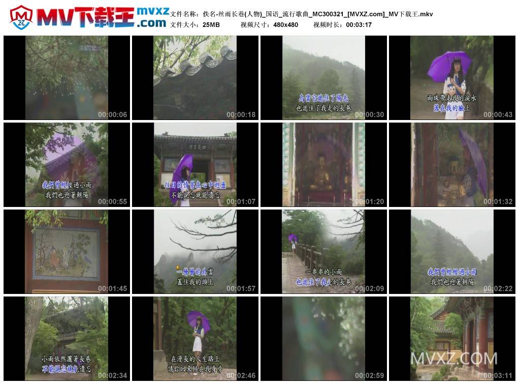 佚名-丝雨长巷(人物)_国语_流行歌曲_MC300321
